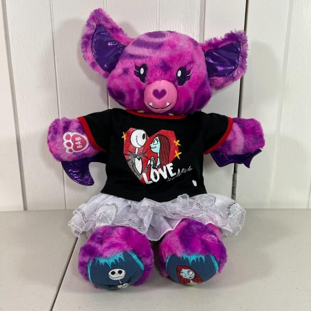 Build A Bear Halloween Midnight Shimmer Vampire Bat w/ Jack Sally Shirt Skirt